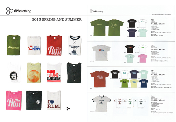 【RLM clothing 2013 S/S】カタログ着、先行オーダー受付2/24（日）まで