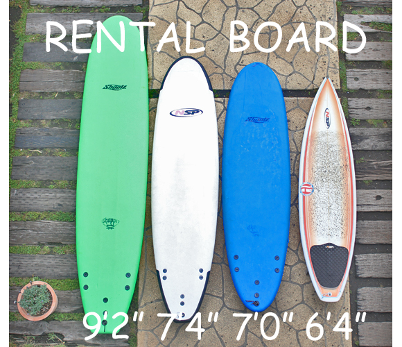 【SURFBOARD＆WETSUIT RENTAL】